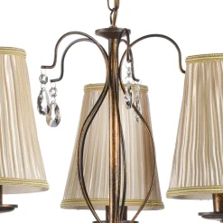 Delia kroonluchter, bronskleurig, 5-lamps, Ø 68 cm