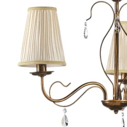 Delia kroonluchter, bronskleurig, 3-lamps, Ø 60 cm