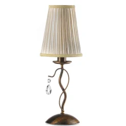 Delia tafellamp, bronskleurig, ijzer, hoogte 42 cm, Ø 15 cm