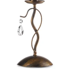 Delia tafellamp, bronskleurig, ijzer, hoogte 42 cm, Ø 15 cm