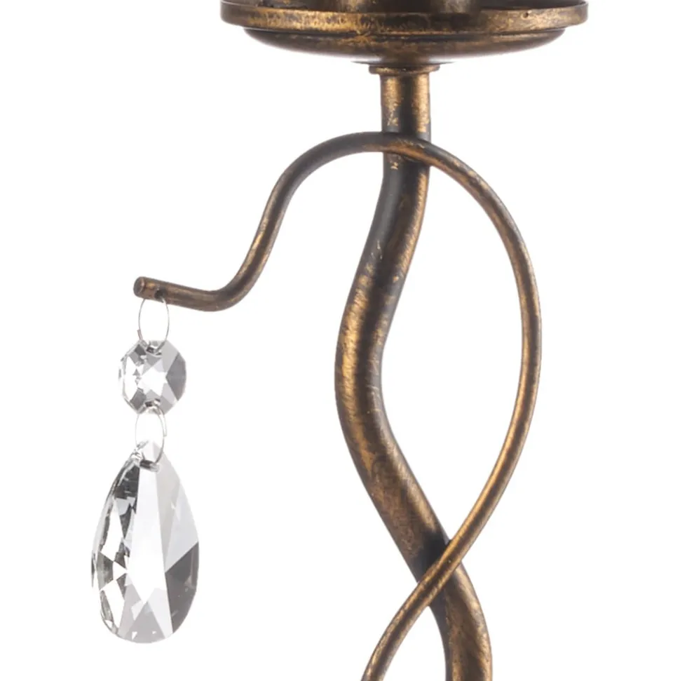 Delia tafellamp, bronskleurig, ijzer, hoogte 42 cm, Ø 15 cm