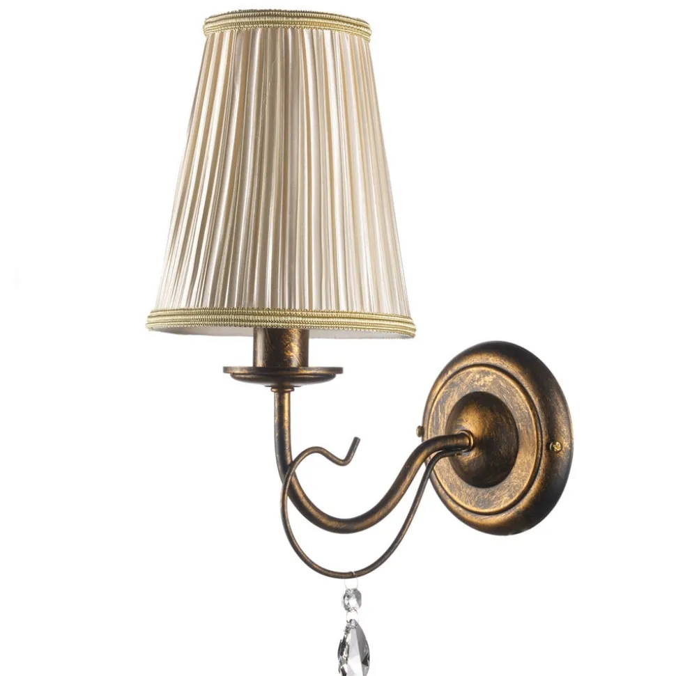 Delia wandlamp, bronskleurig, 1-lamp, breedte 15 cm