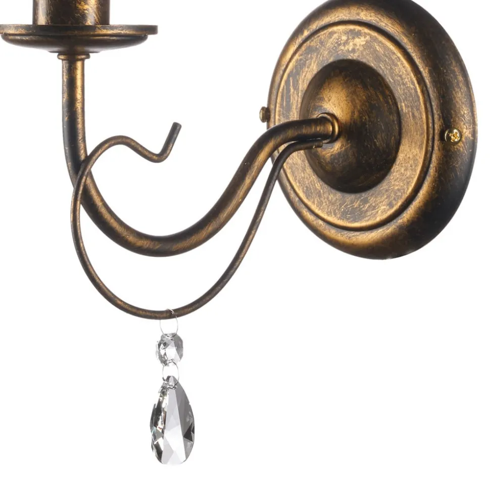 Delia wandlamp, bronskleurig, 1-lamp, breedte 15 cm