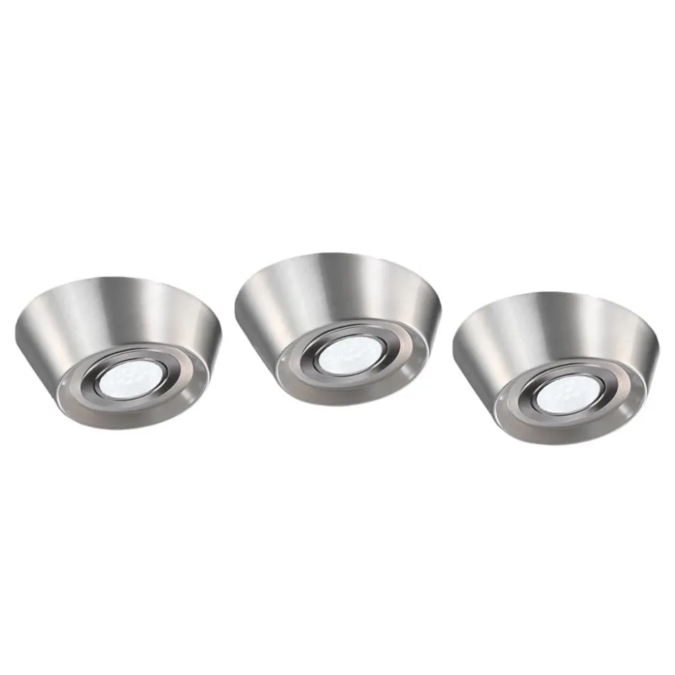 3-delige LED-onderbouwverlichting PAL CF 12 cm Ø