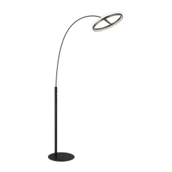 Della LED vloerlamp, hoogte 190 cm, zwart/donkergrijs, metaal
