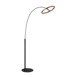 Della LED vloerlamp, hoogte 190 cm, zwart/donkergrijs, metaal