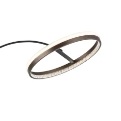 Della LED vloerlamp, hoogte 190 cm, zwart/donkergrijs, metaal