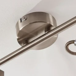 Dennis plafondlamp met hout, 2-lamps.