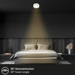 Desi inbouwlamp, wit, Ø9cm, aan/uit, 3.000 K