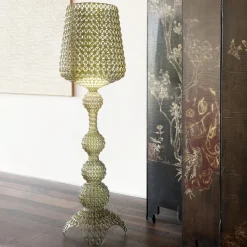 Design vloerlamp Kabuki met LED's, groen