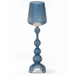 Design vloerlamp Kabuki met LED's, lichtblauw