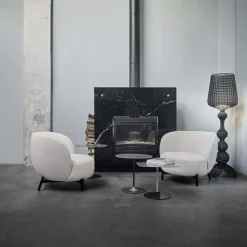 Design vloerlamp Kabuki met LED's, zwart