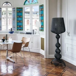 Design vloerlamp Kabuki met LED's, zwart