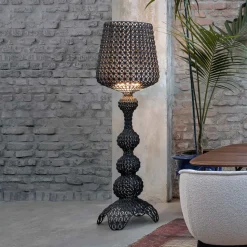 Design vloerlamp Kabuki met LED's, zwart