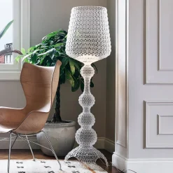 Design vloerlamp met LED's, transparant