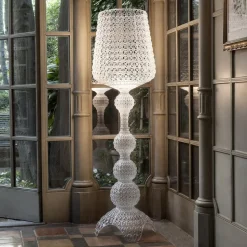 Design vloerlamp met LED's, transparant