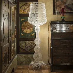 Design vloerlamp met LED's, transparant