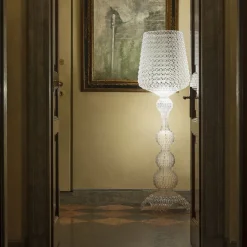 Design vloerlamp met LED's, transparant