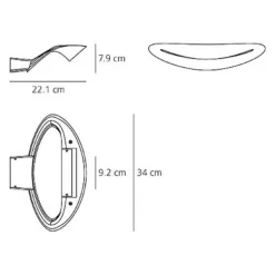 Design wandlamp Mesmeri, wit