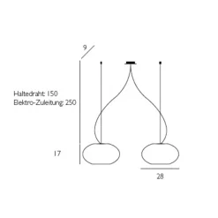 Design-hanglamp AIH, 28 cm, wit mat