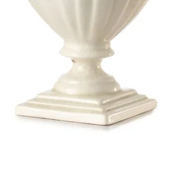 Desy tafellamp, keramiek, crèmekleurig, hoogte 60 cm, E27