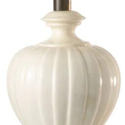 Desy tafellamp, keramiek, crèmekleurig, hoogte 60 cm, E27