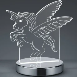 3D-hologram tafellamp Karo met eenhoornmotief