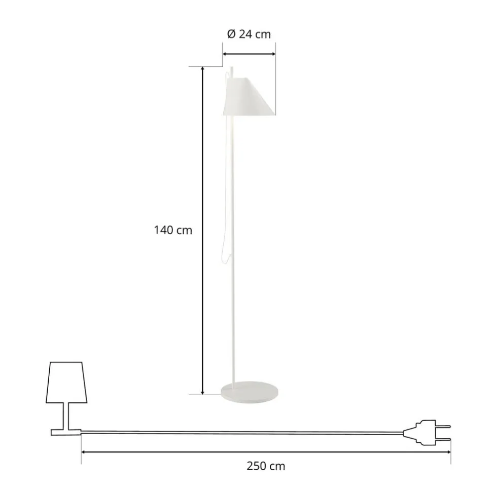 Dimbare designer LED tafellamp Yuh in wit