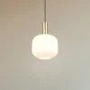 Diva hanglamp, 1-lamp, messingkleurig, opaal, metaal, glas