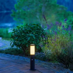 Dody Sensor sokkellamp, zwart, metaal, kunststof, E27