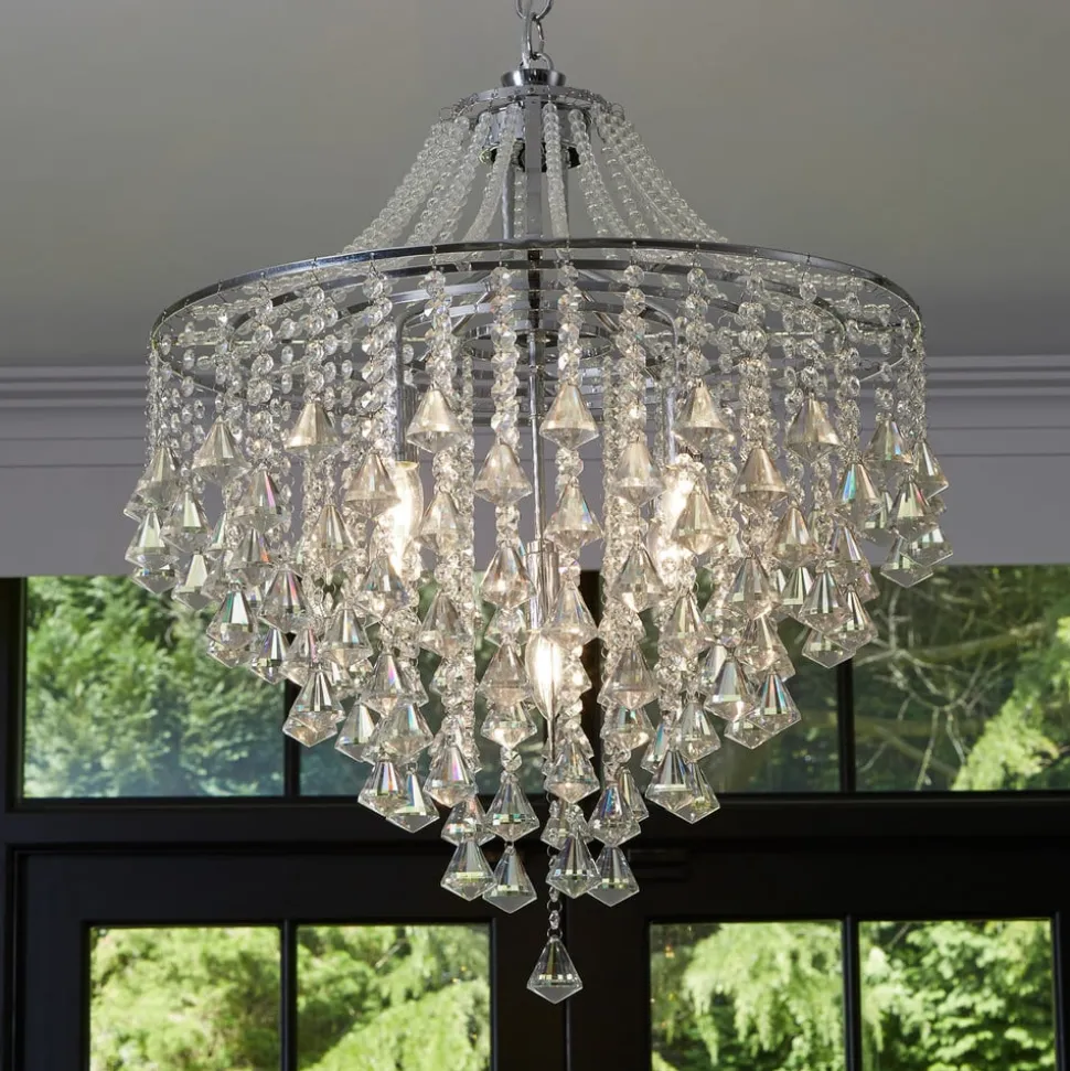 Dorchester kroonluchter, kristal, 5-lamps, Ø 64 cm, E14