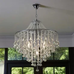 Dorchester kroonluchter, kristal, 5-lamps, Ø 64 cm, E14
