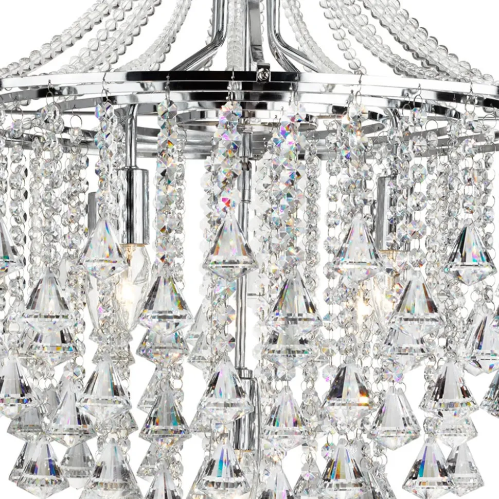 Dorchester kroonluchter, kristal, 5-lamps, Ø 64 cm, E14