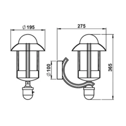 Dorothee buitenwandlamp in Landhaus-stijl zwart