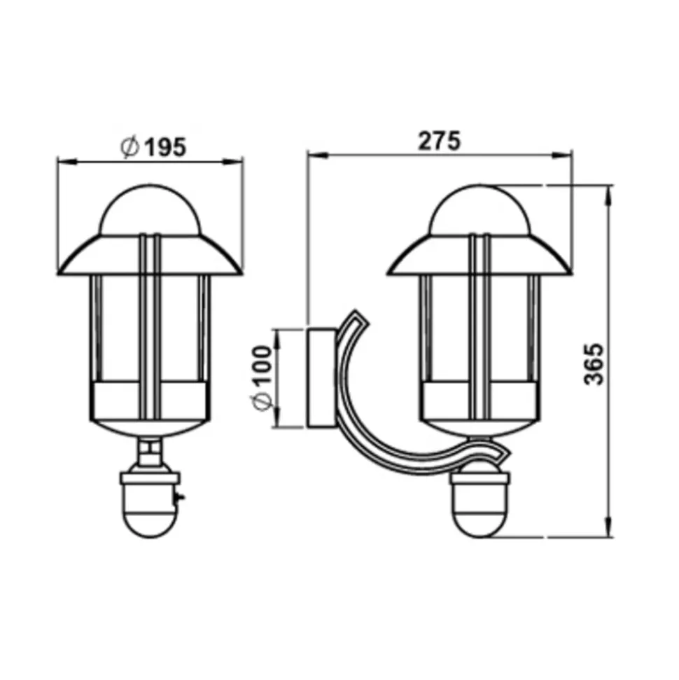 Dorothee buitenwandlamp in Landhaus-stijl zwart