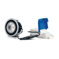 DOTLUX MULTIsun LED inbouwlamp, hoekig, chroom