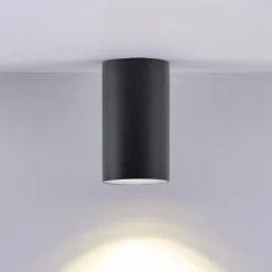 Downlight CAN, zwart, IP44, Ø 6 cm, metaal, GU10