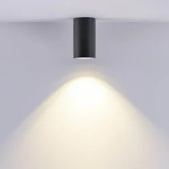 Downlight CAN, zwart, IP44, Ø 6 cm, metaal, GU10