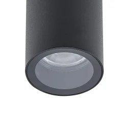 Downlight CAN, zwart, IP44, Ø 6 cm, metaal, GU10