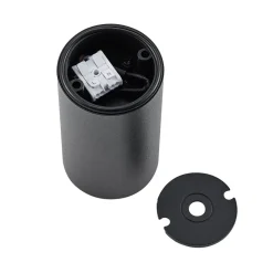 Downlight CAN, zwart, IP44, Ø 6 cm, metaal, GU10