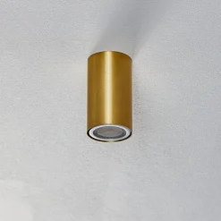 Downlight Eye S in cilindervorm, messing