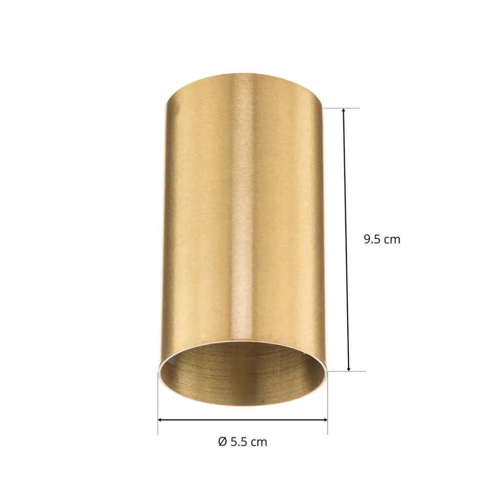 Downlight Eye S in cilindervorm, messing