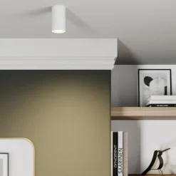 Downlight Eye S in cilindervorm, wit