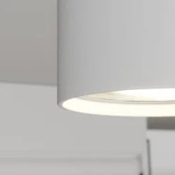 Downlight Eye S in cilindervorm, wit