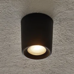 Downlight Livia 9,6 cm zwart/berijpte kunsthars GU10 CCT