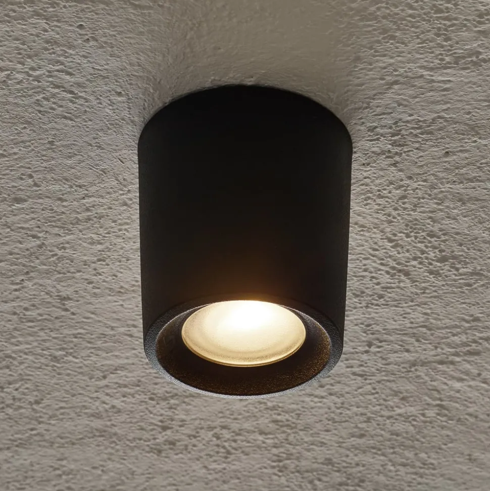 Downlight Livia 9,6 cm zwart/berijpte kunsthars GU10 CCT