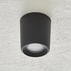 Downlight Livia 9,6 cm zwart/berijpte kunsthars GU10 CCT