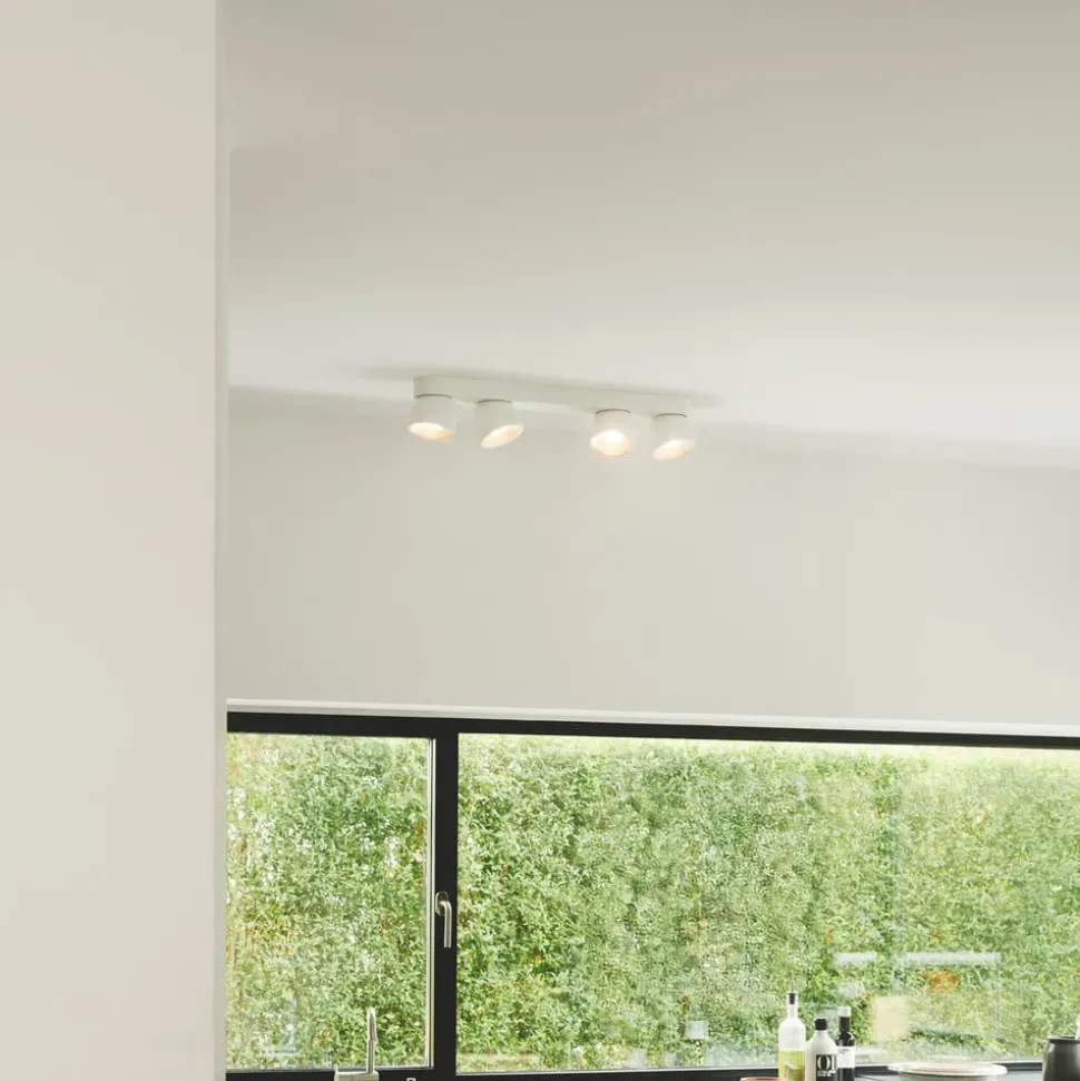 Downlight Pitcher, GU10, 4-lamps, metaal, wit