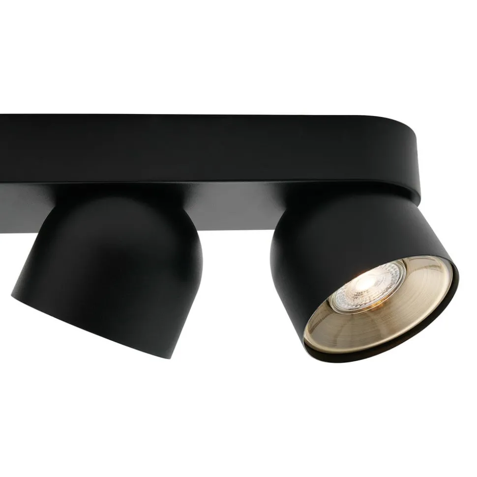 Downlight Pitcher, GU10, 4-lamps, metaal, zwart