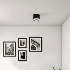 Downlight Point S, zwart/wit/zwart